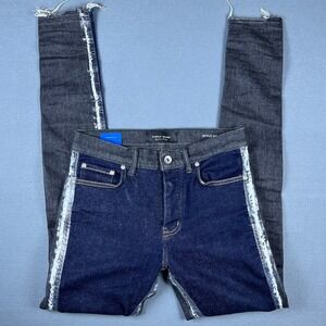 Purple Brand P001 Low Rise Slim Leg Two Tone Distressed Jeans Limited Edition